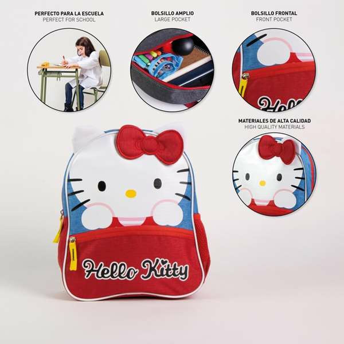 Ghiozdan Hello Kitty Albastru - Birou și papetărie, Material școlar și educațional