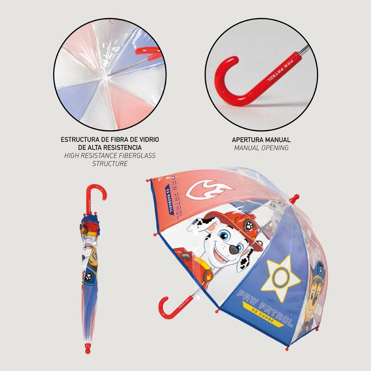 Umbrelă The Paw Patrol Albastru Ø 71 cm 45 cm - Bagaje, Umbrelă