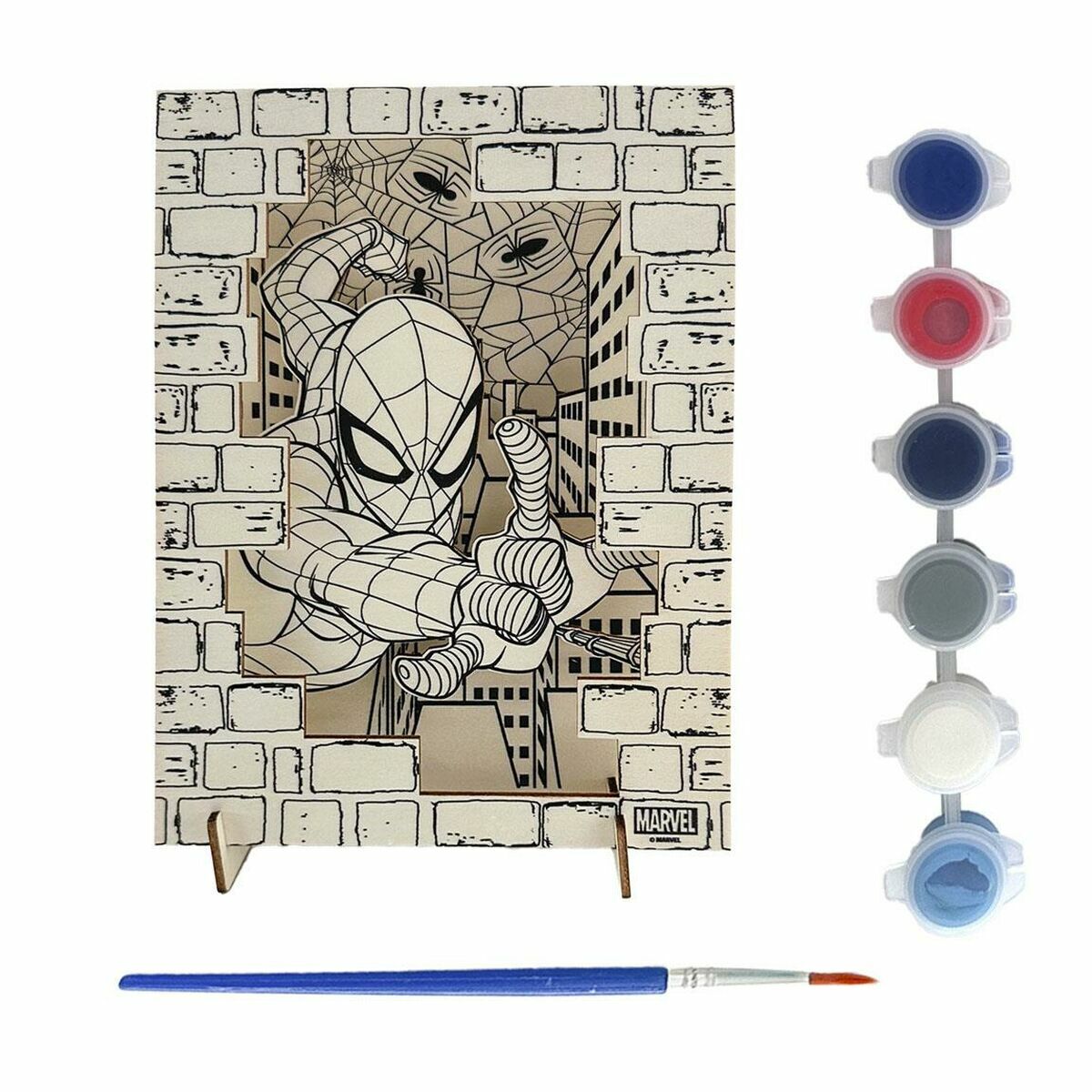 Set pentru Lucru Manual Spider-Man Lemn - Jucarii si jocuri, Activități creative