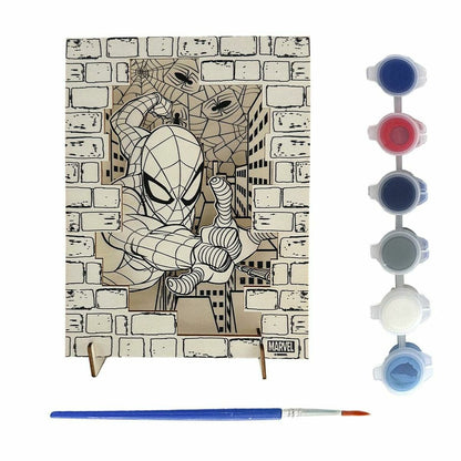 Set pentru Lucru Manual Spider-Man Lemn - Jucarii si jocuri, Activități creative