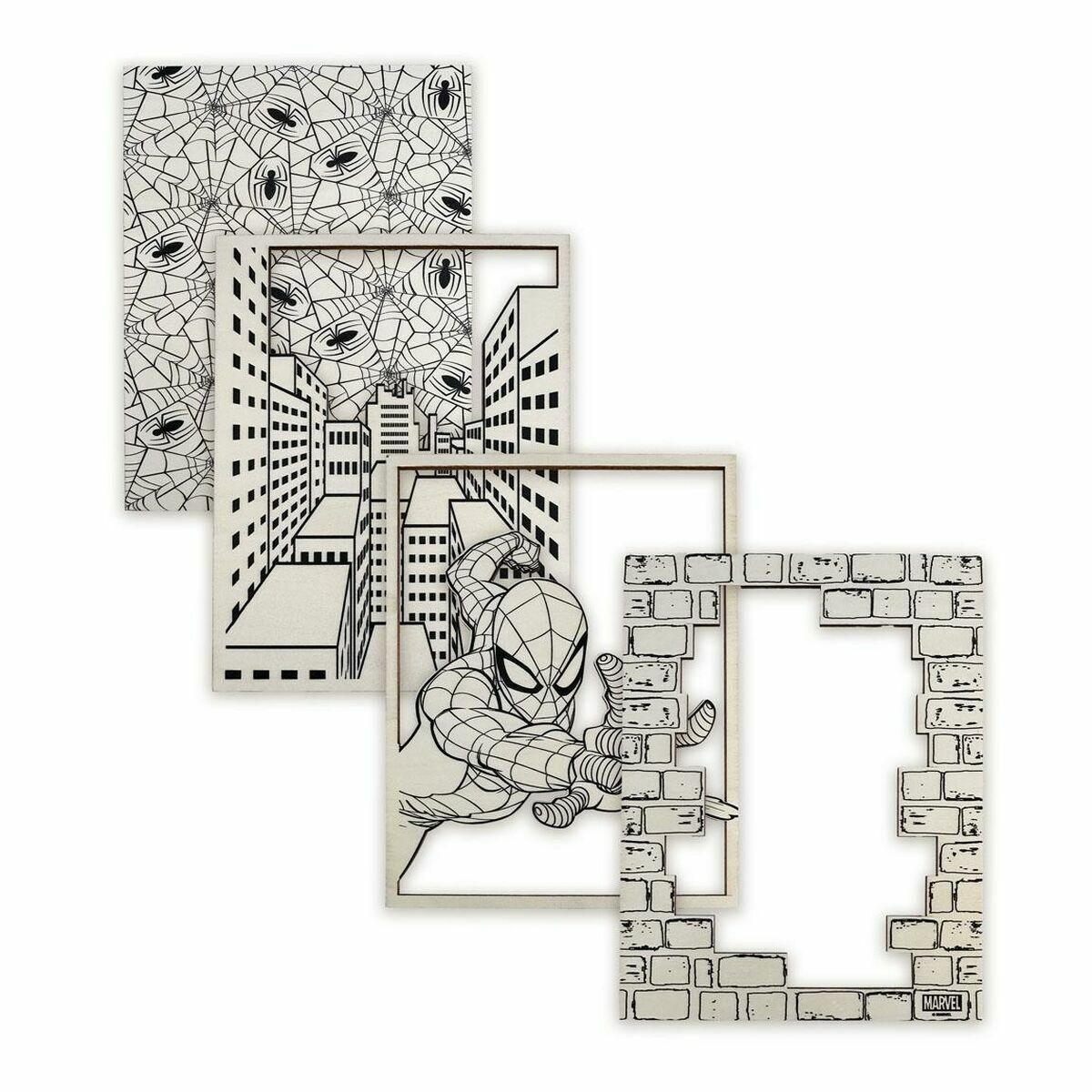 Set pentru Lucru Manual Spider-Man Lemn - Jucarii si jocuri, Activități creative