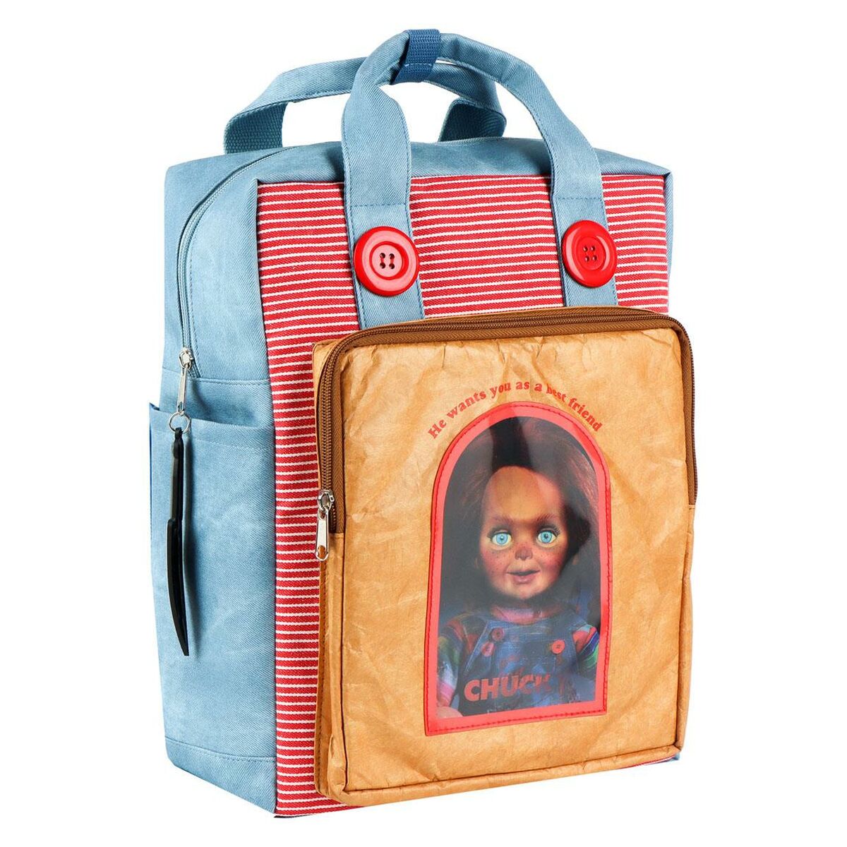 Ghiozdan Chucky Roșu - Birou și papetărie, Material școlar și educațional
