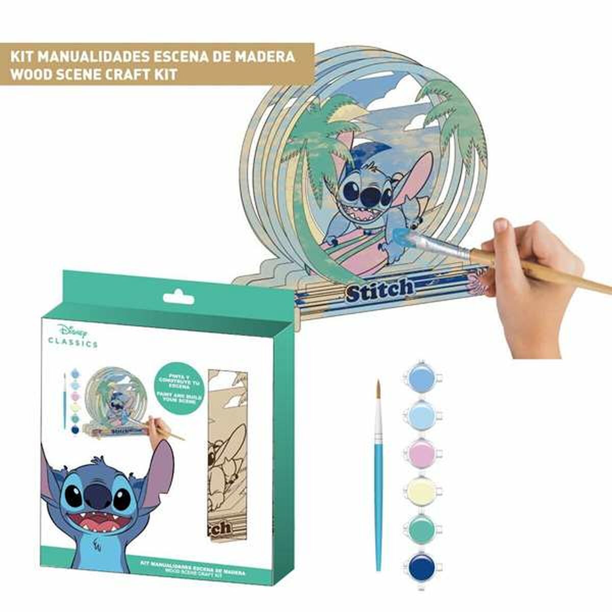 Set pentru Lucru Manual Stitch Lemn - Jucarii si jocuri, Activități creative