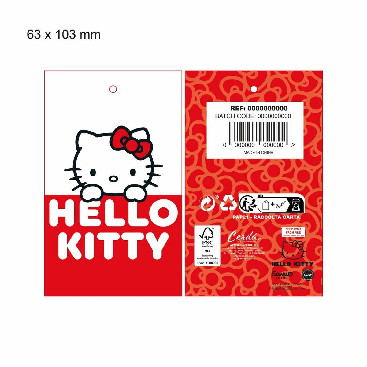 Căciulă și Mănuși Hello Kitty Alb 2 Piese - Îmbrăcăminte, Fetiță