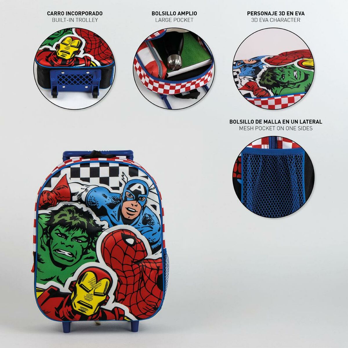 Ghiozdan cu Roți The Avengers 3D - Birou și papetărie, Material școlar și educațional