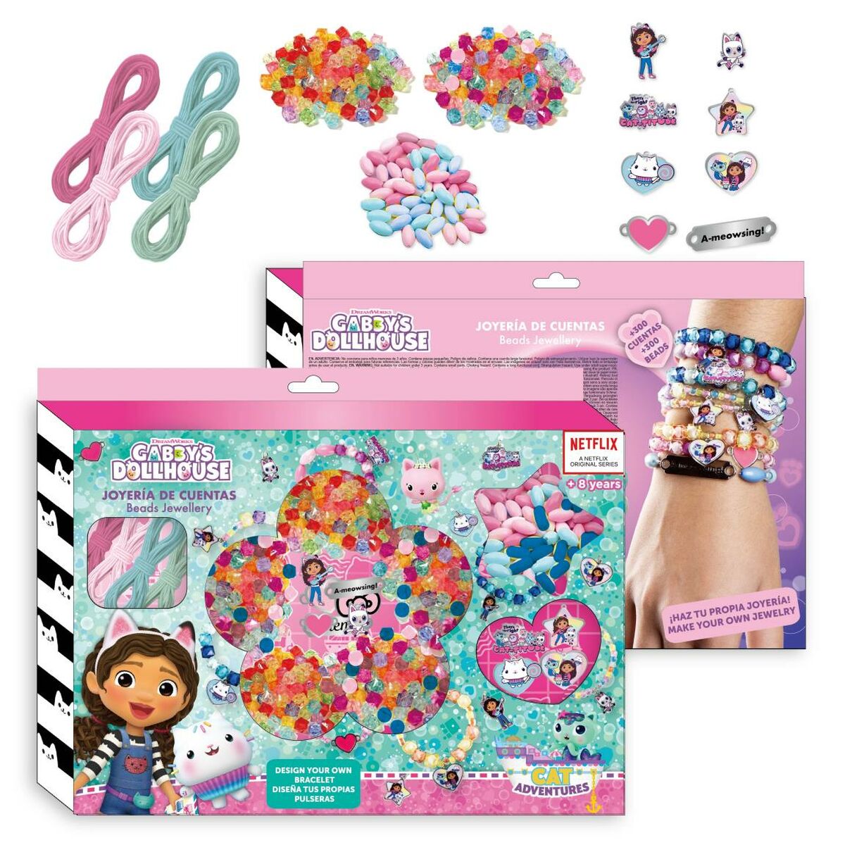Kit de Creare Brățări și Coliere Gabby's Dollhouse 31,5 x 22 x 3 cm - Jucarii si jocuri, Activități creative
