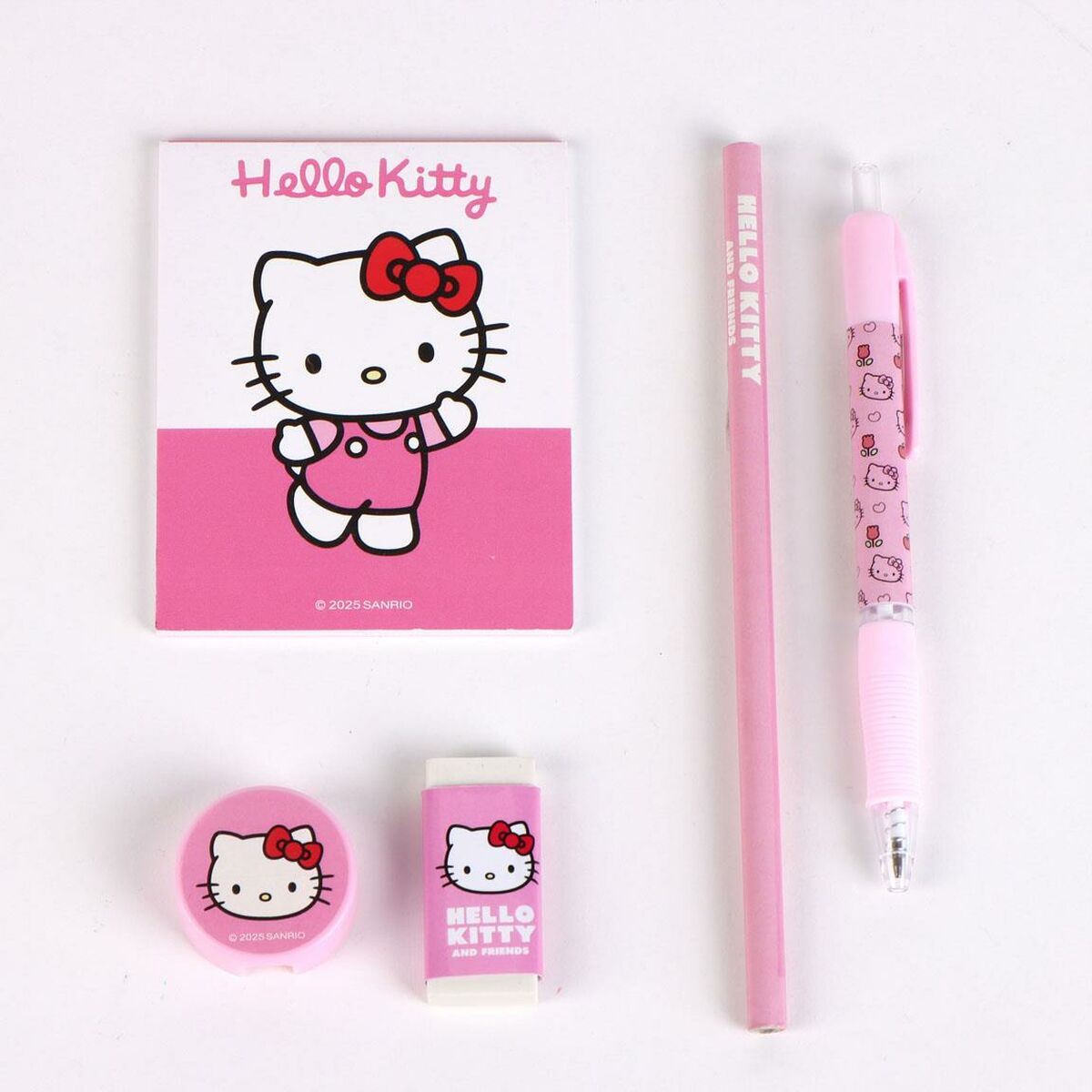Penar cu Accesorii Hello Kitty Roz deschis - Birou și papetărie, Material școlar și educațional
