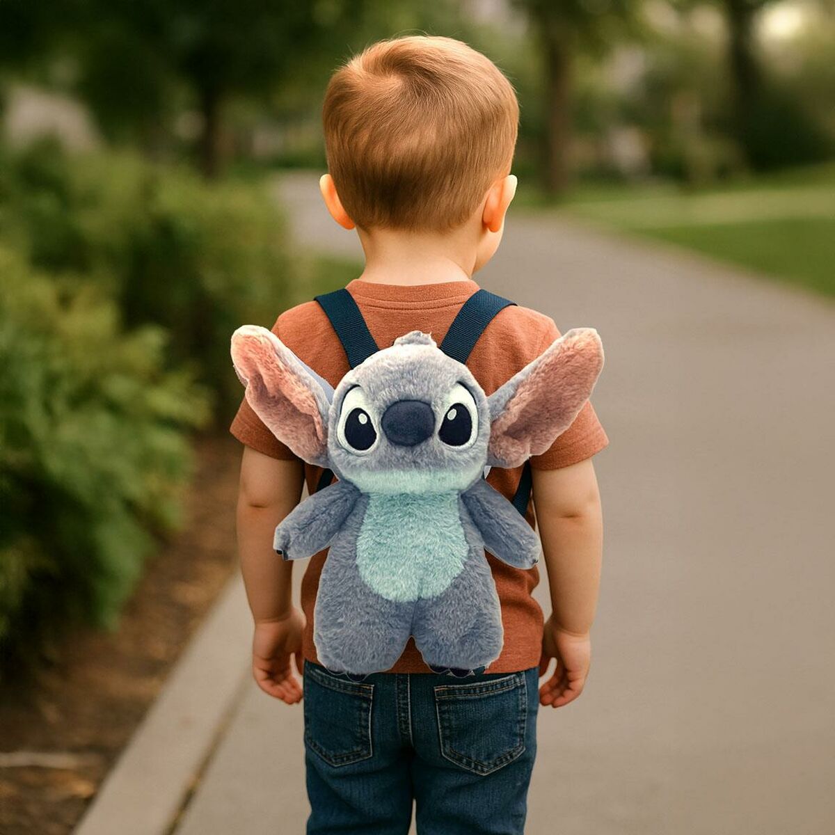 Rucsac pentru Copii 3D Stitch Albastru 17 x 30 x 11 cm - Birou și papetărie, Material școlar și educațional