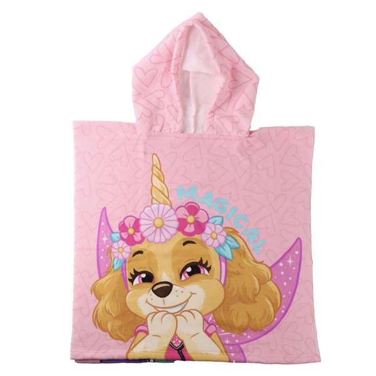 Prosop-Poncho cu Glugă The Paw Patrol Roz 55 x 77 cm - Acasă și bucătărie, Baie