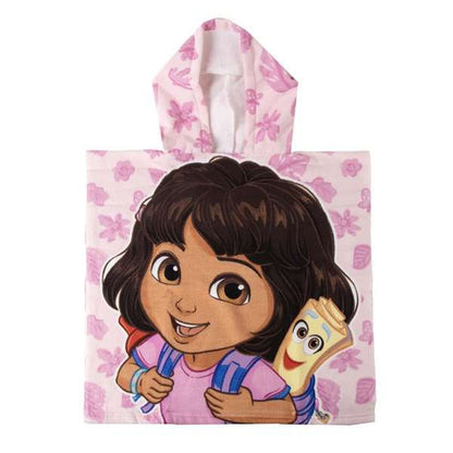 Prosop-Poncho cu Glugă Dora The Explorer Roz deschis 55 x 77 cm - Acasă și bucătărie, Baie