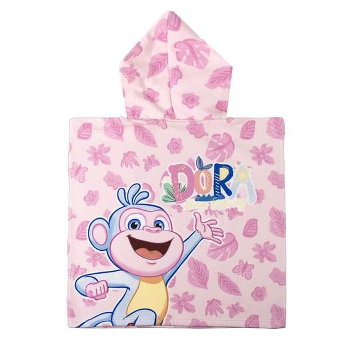 Prosop-Poncho cu Glugă Dora The Explorer Roz deschis 55 x 77 cm - Acasă și bucătărie, Baie