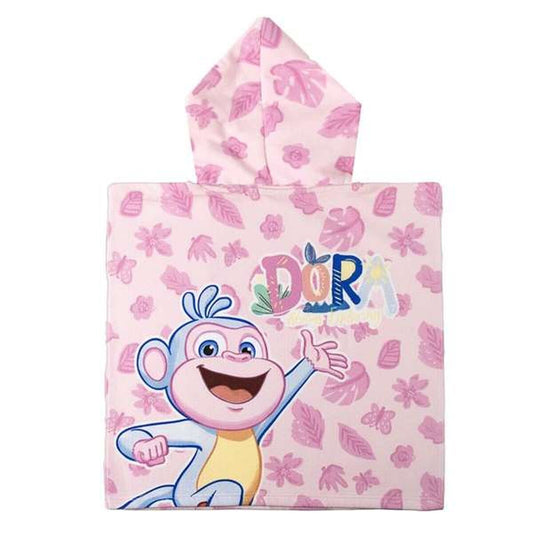 Prosop-Poncho cu Glugă Dora The Explorer Roz deschis 55 x 77 cm - Acasă și bucătărie, Baie