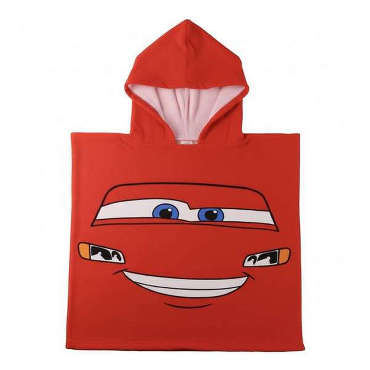 Prosop-Poncho cu Glugă Cars Roșu 55 x 77 cm - Acasă și bucătărie, Baie