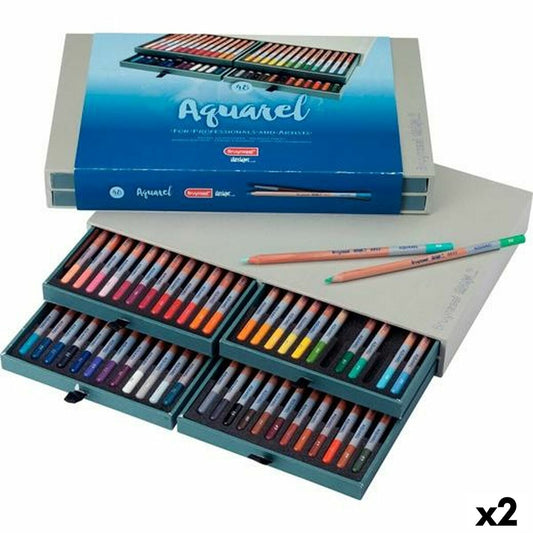 Creioane colorate acuarelă Talens AqUAREL DESIGN Multicolor 48 Piese (2 Unități) - Birou și papetărie, Arte și Meserii