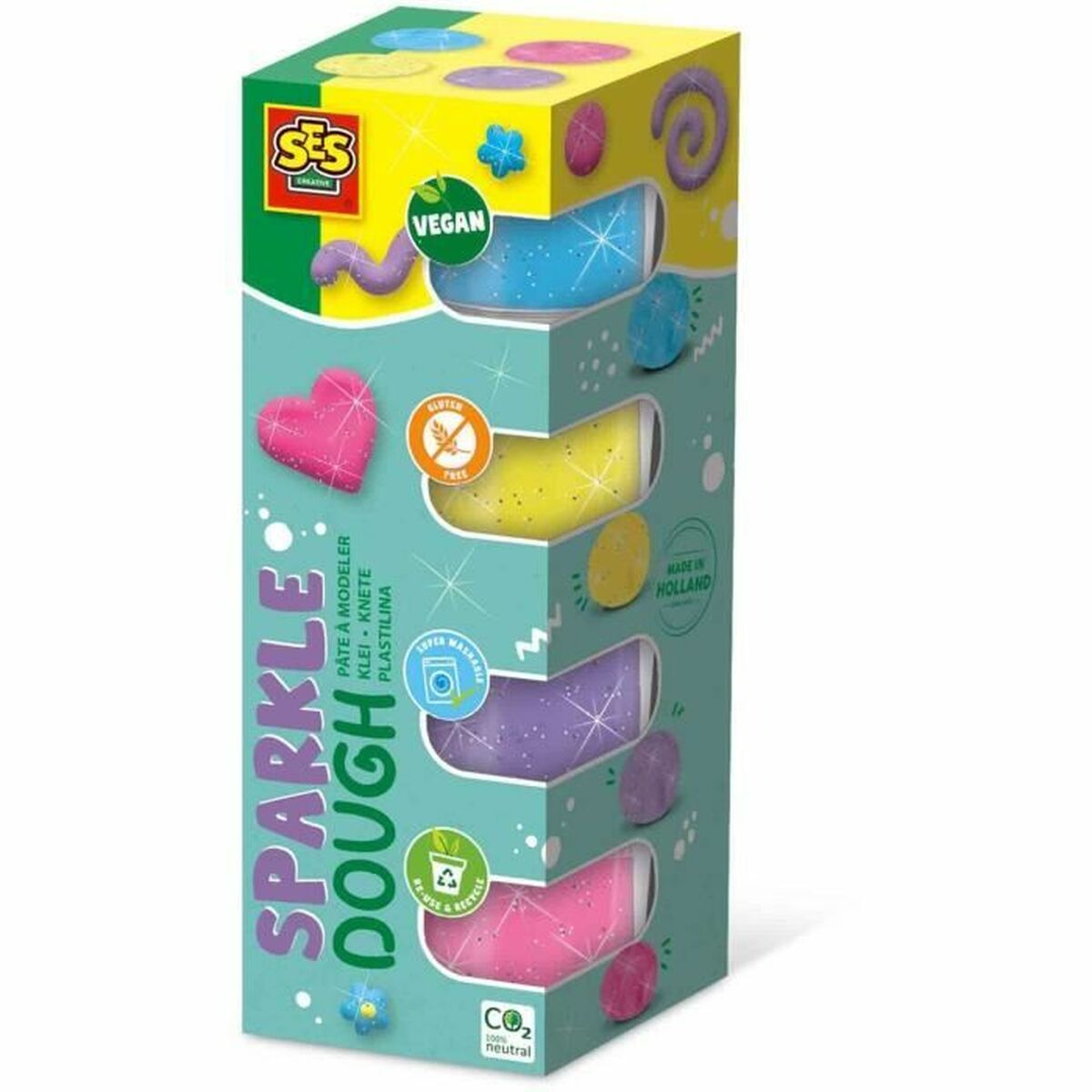 Joc de Plastilină SES Creative (4 Piese) - Jucarii si jocuri, Activități creative