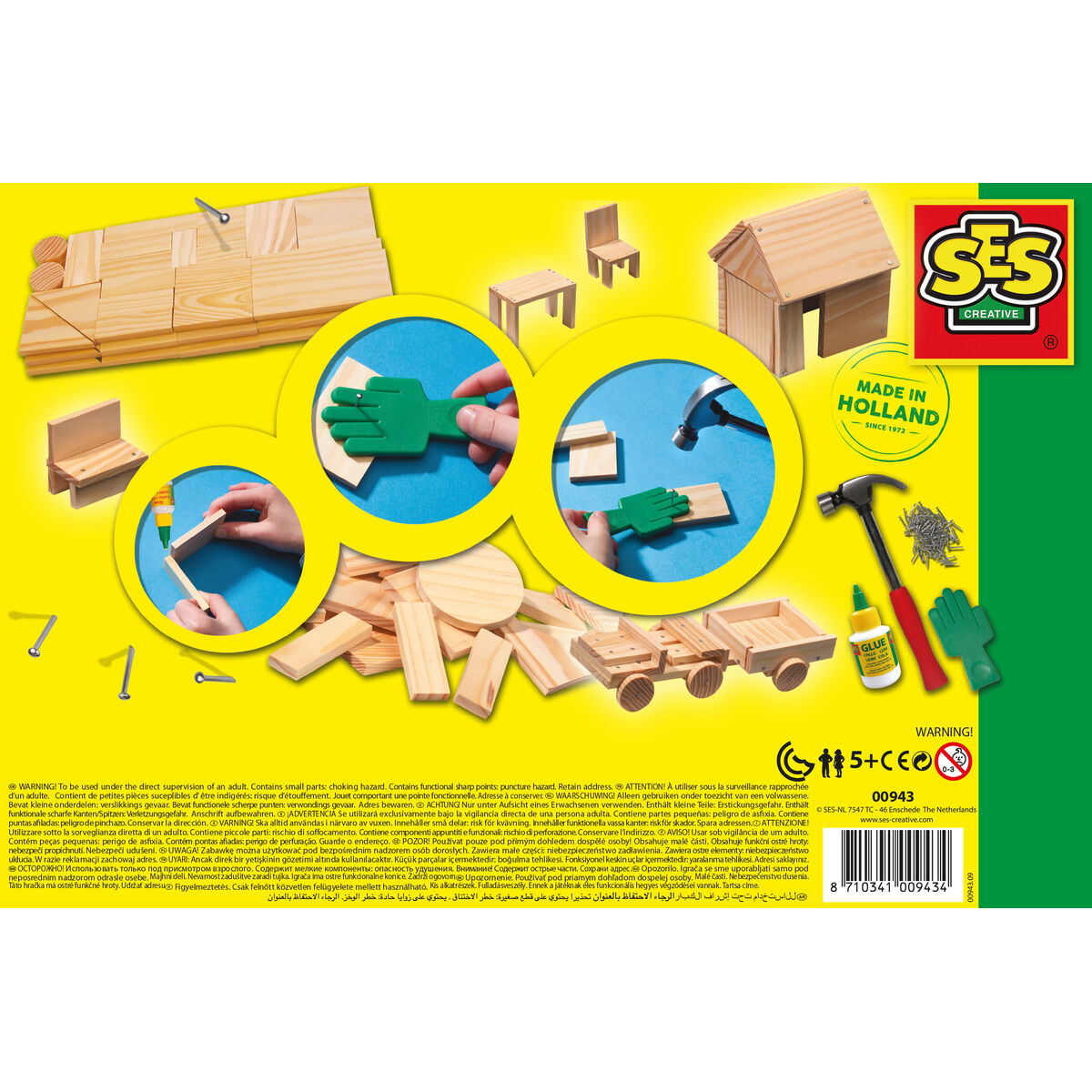 Playset SES Creative Joinery Workshop 57 Piese - Jucarii si jocuri, Păpuși și figurine