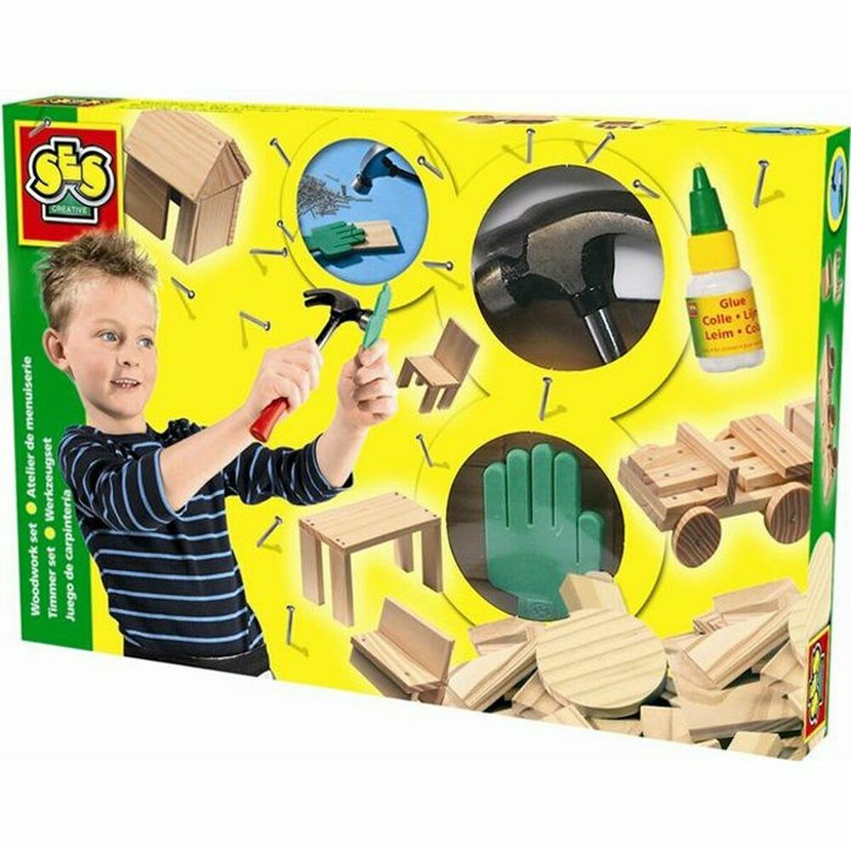 Playset SES Creative Joinery Workshop 57 Piese - Jucarii si jocuri, Păpuși și figurine