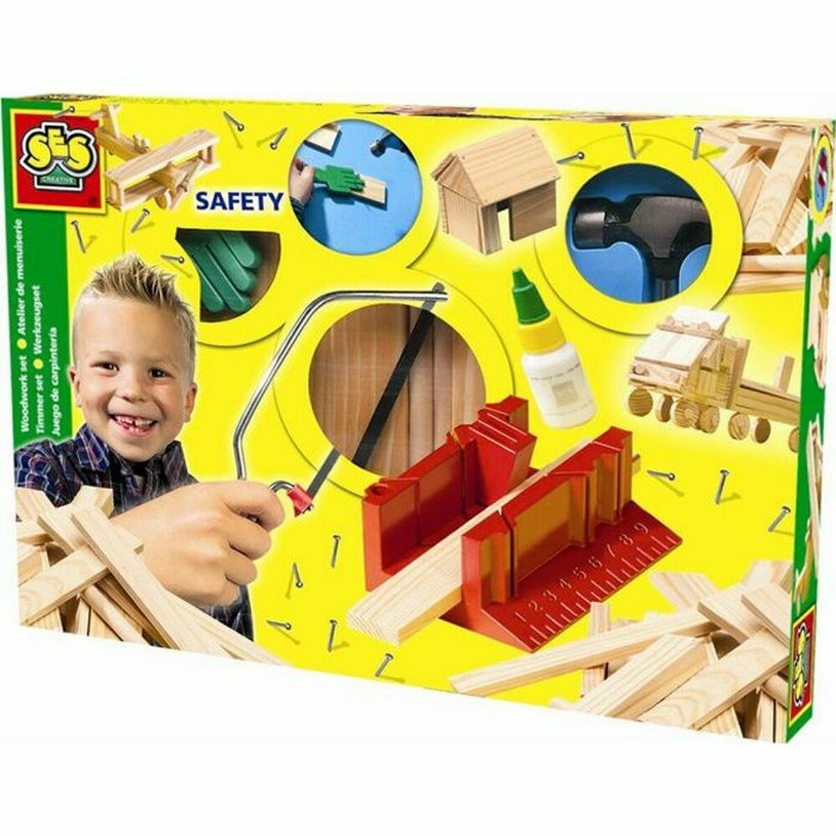 Joc din lemn SES Creative Joinery workshop Lemn (29 Piese) (1 Piese) - Jucarii si jocuri, Activități creative