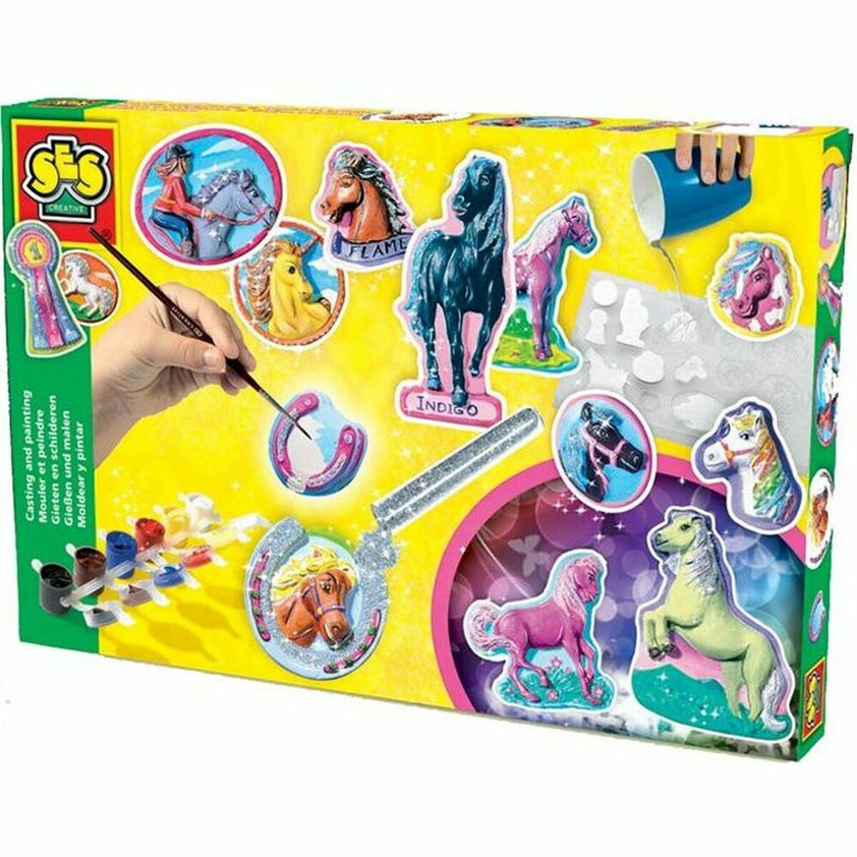 Set de Pastă Modelabilă SES Creative Molding and painting - Fantasy horses - Jucarii si jocuri, Activități creative