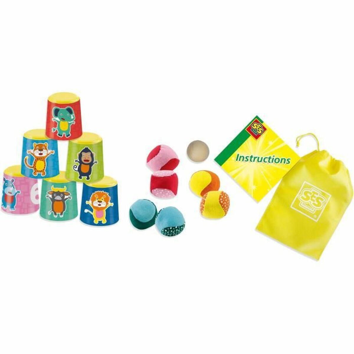 Joc de Îndemânare SES Creative Chamboule-tout and soft petanque balls - Jucarii si jocuri, În aer liber și sport