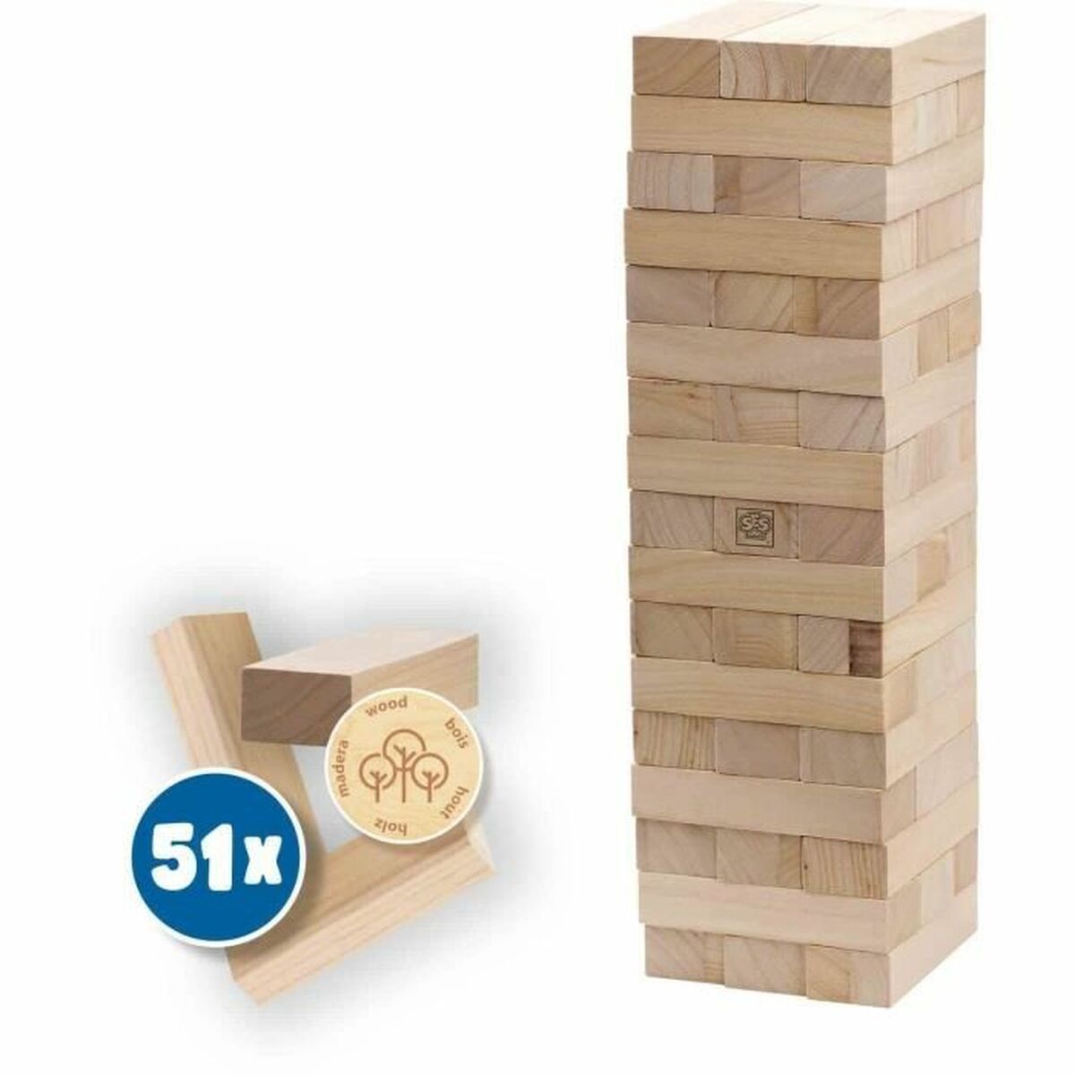 Joc de Îndemânare SES Creative XXL Tumbling Tower - Jucarii si jocuri, În aer liber și sport