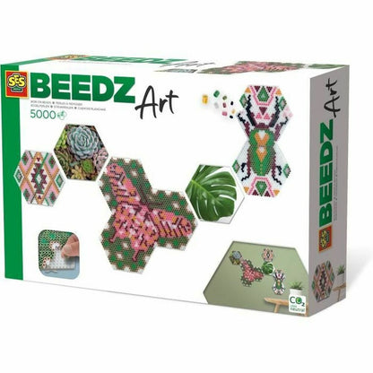 Mozaic SES Creative Beedz Art - Hex tiles Botánica (FR) - Jucarii si jocuri, Activități creative