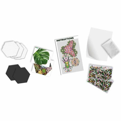 Mozaic SES Creative Beedz Art - Hex tiles Botánica (FR) - Jucarii si jocuri, Activități creative