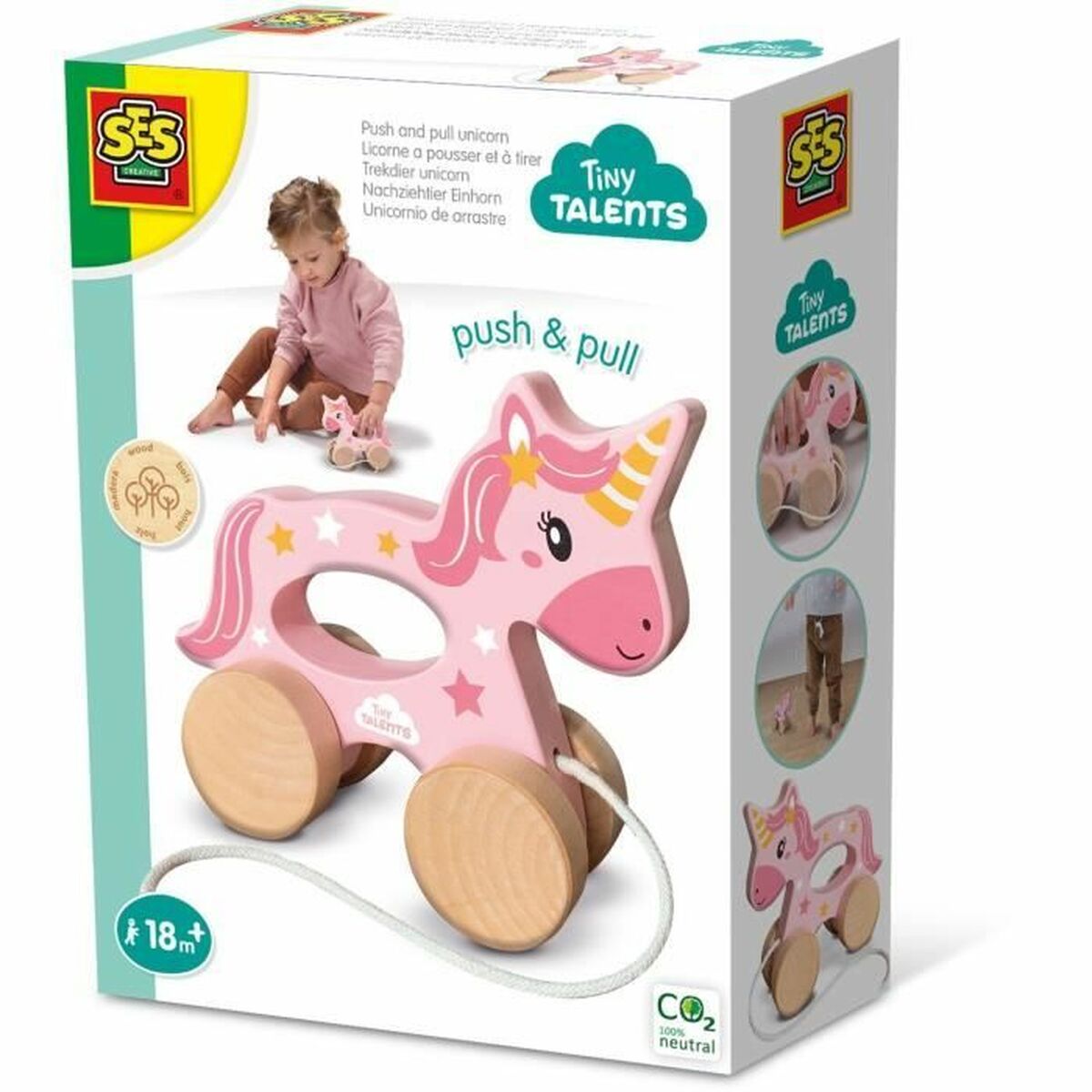 Figura îmbinată SES Creative Unicornio de madera 2 en 1 Unicorn - Jucarii si jocuri, Păpuși și figurine