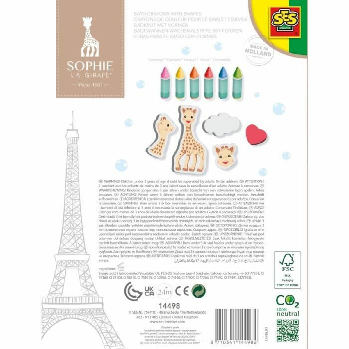 Jucării pentru Baie SES Creative Sophie La Girafe Baie și duș - Acasă și bucătărie, Baie