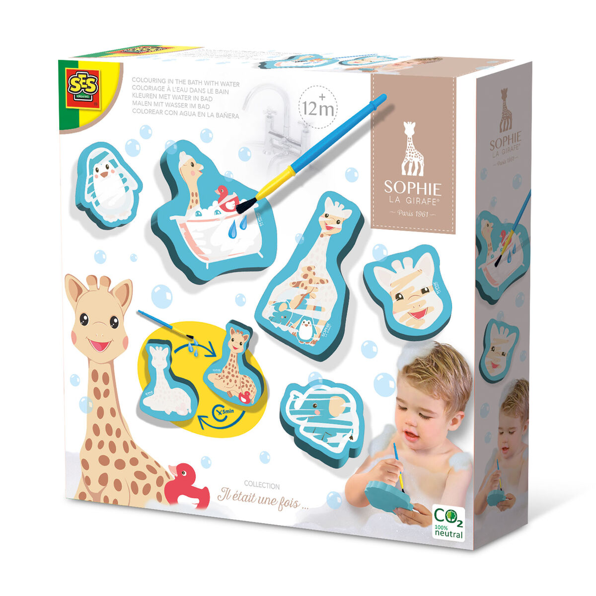 Jucării pentru Baie SES Creative Sophie La Girafe Colorează cu apă - Acasă și bucătărie, Baie