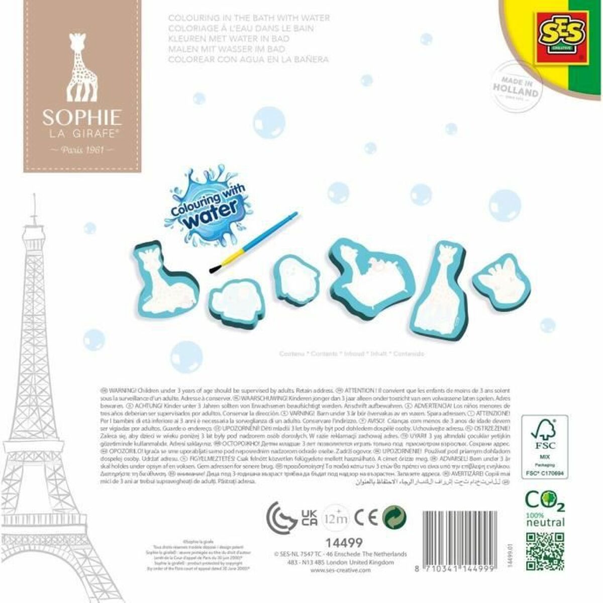 Jucării pentru Baie SES Creative Sophie La Girafe Colorează cu apă - Acasă și bucătărie, Baie