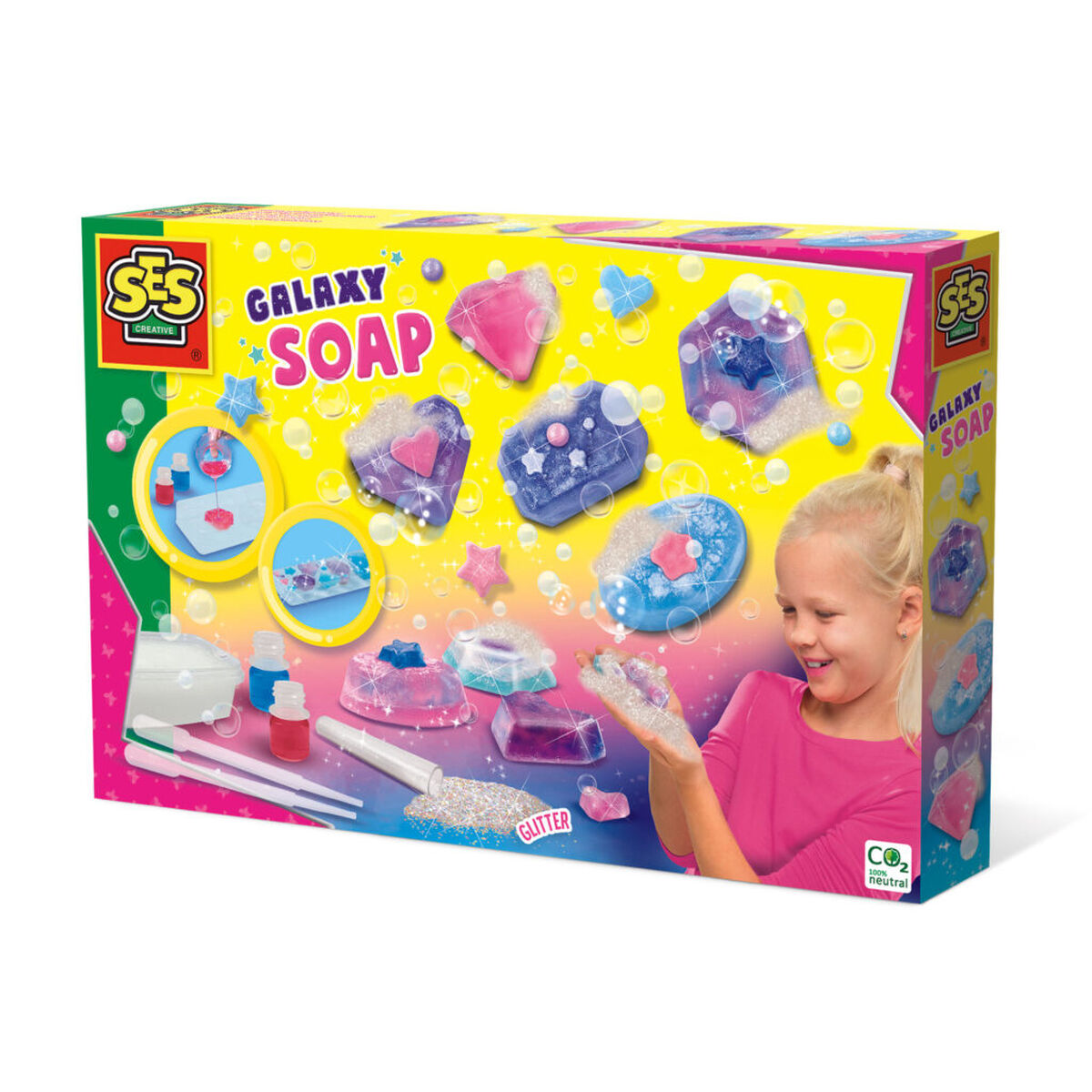 Joc de știință SES Creative Galaxy Soap Set de săpunuri - Jucarii si jocuri, Învățare și educație