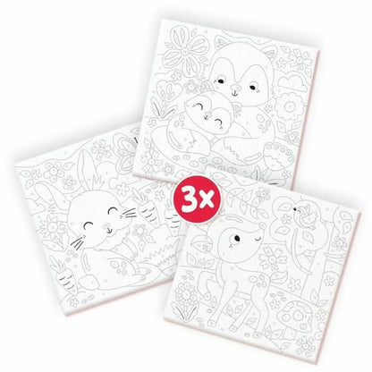 Set pentru desen SES Creative Painting by number on canvas (3 Piese) - Birou și papetărie, Arte și Meserii