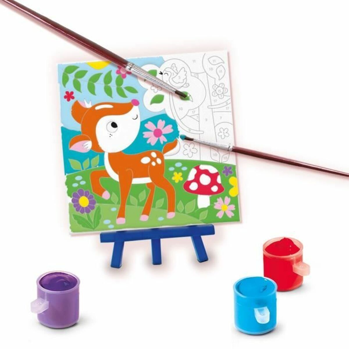 Set pentru desen SES Creative Painting by number on canvas (3 Piese) - Birou și papetărie, Arte și Meserii