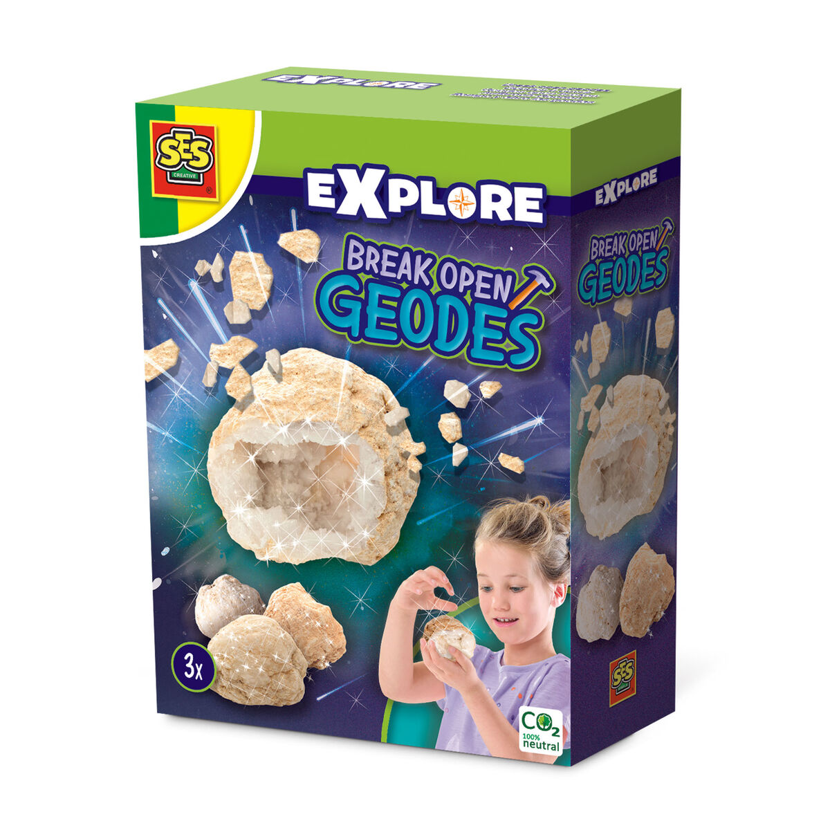 Joc de Masă SES Creative Explore Geodes (FR) - Jucarii si jocuri, Jocuri și accesorii