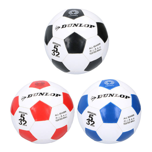 Minge de Fotbal Dunlop Alb Piele - Sport și în aer liber, Fotbal