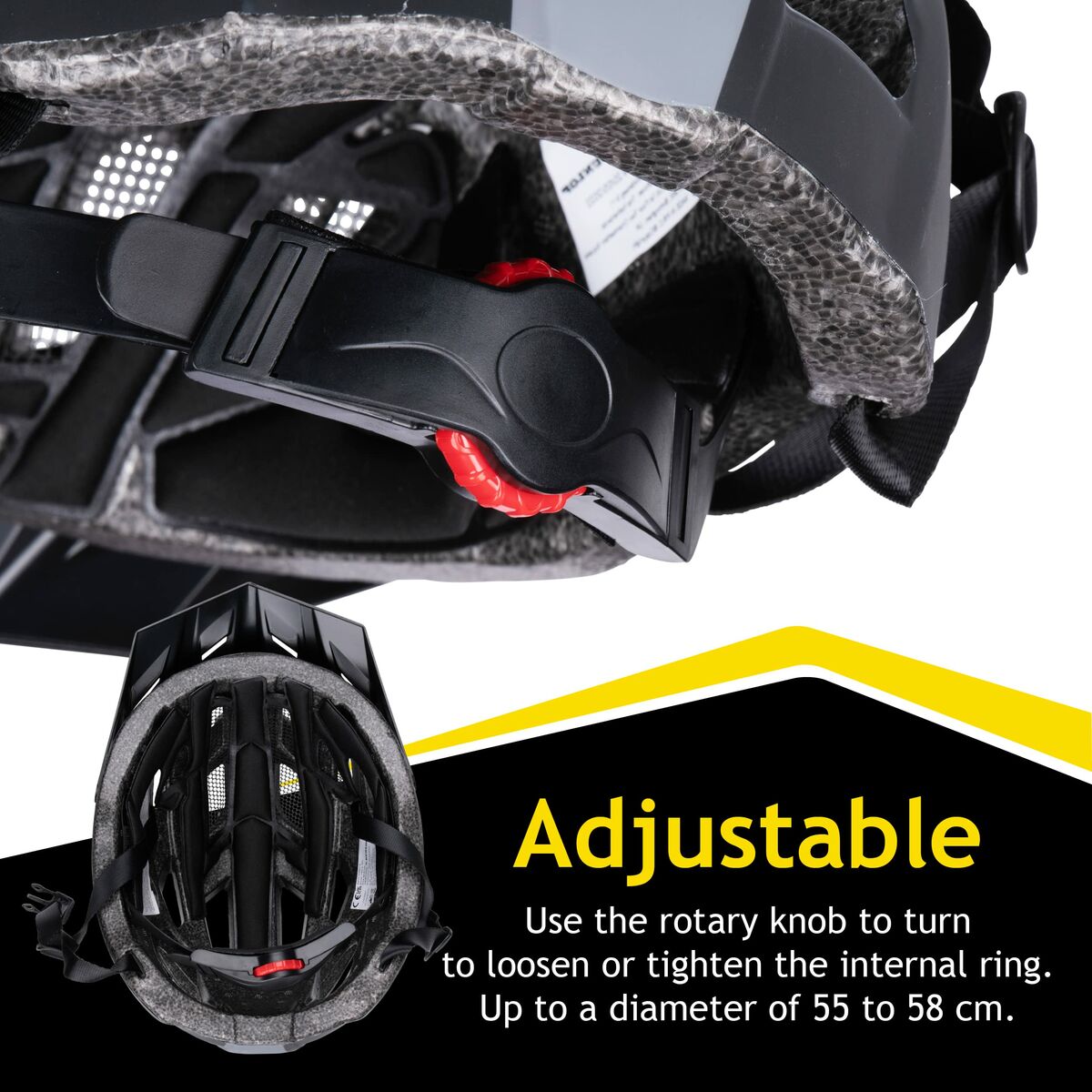 Cască de Ciclism pentru Adulți Dunlop M Negru Lumină LED - Sport și în aer liber, Ciclism