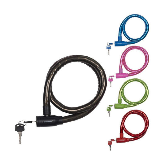 Lacăt cu cheie Dunlop 65 cm Cablu - Sport și în aer liber, Ciclism