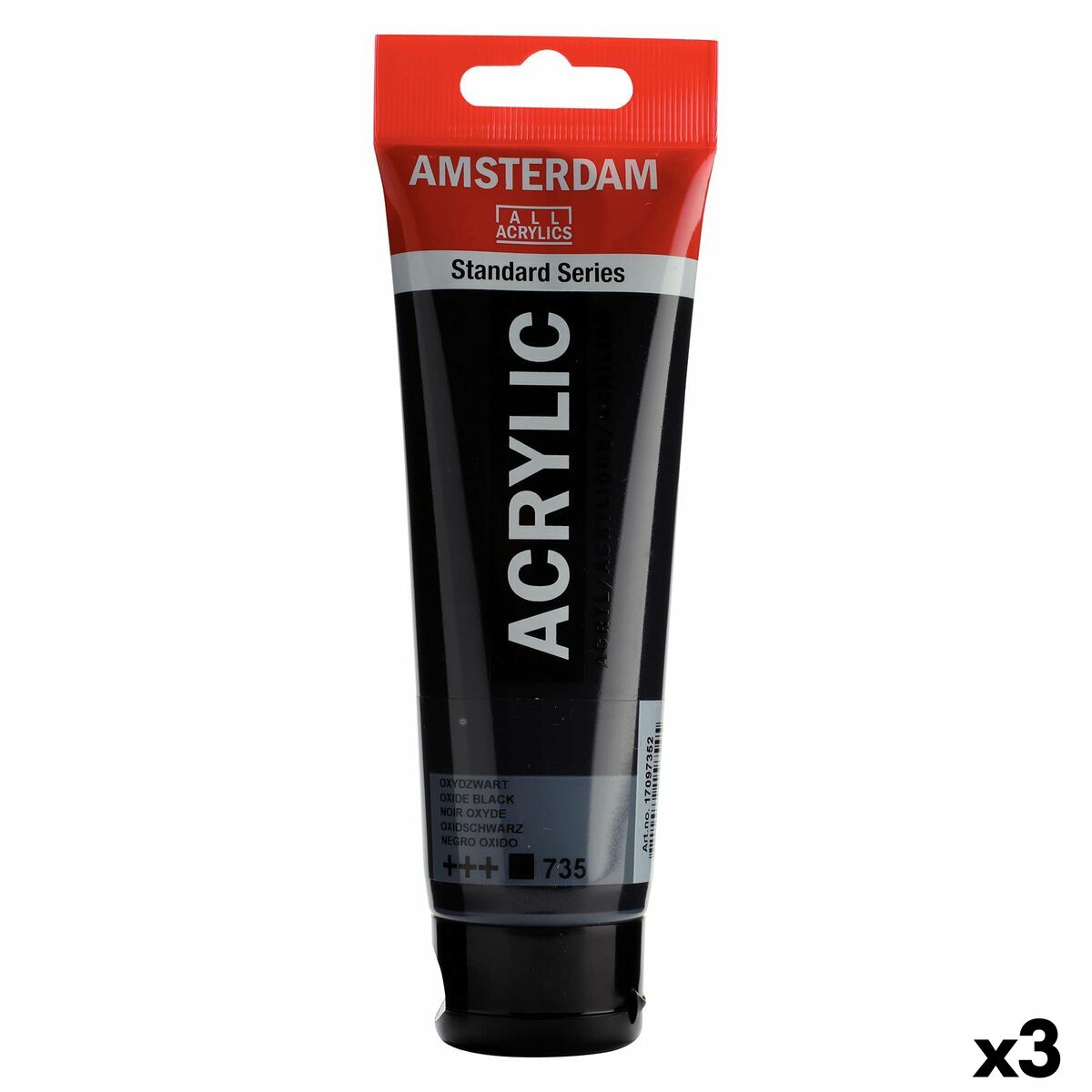 Vopsea acrilică Talens Amsterdam Negru 120 ml (3 Unități) - Birou și papetărie, Arte și Meserii