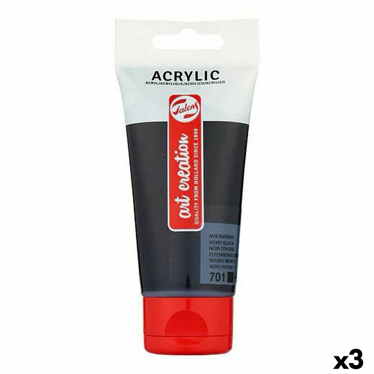 Vopsea acrilică Talens Art Creation Negru 75 ml (3 Unități) - Birou și papetărie, Arte și Meserii