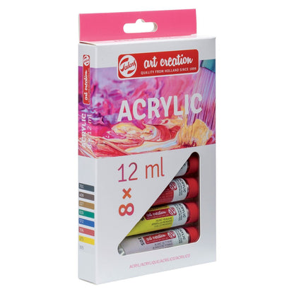 Set de pictură în acrilic Talens Multicolor 12 ml 8 Piese - Birou și papetărie, Arte și Meserii