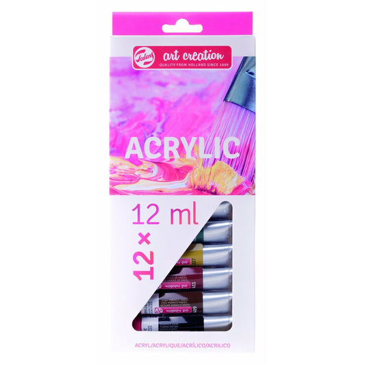 Set de pictură în acrilic Talens Multicolor 12 ml 12 Piese - Birou și papetărie, Arte și Meserii