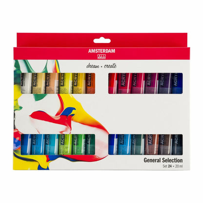 Set de pictură în acrilic Talens Multicolor 20 ml 24 Piese (3 Unități) - Birou și papetărie, Arte și Meserii