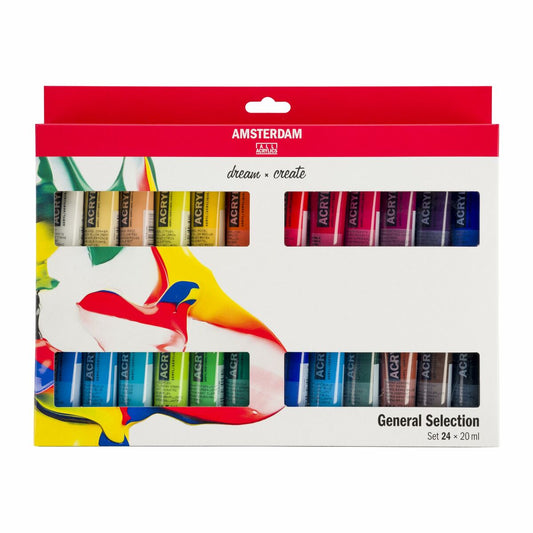 Set de pictură în acrilic Talens Multicolor 20 ml 24 Piese (3 Unități) - Birou și papetărie, Arte și Meserii