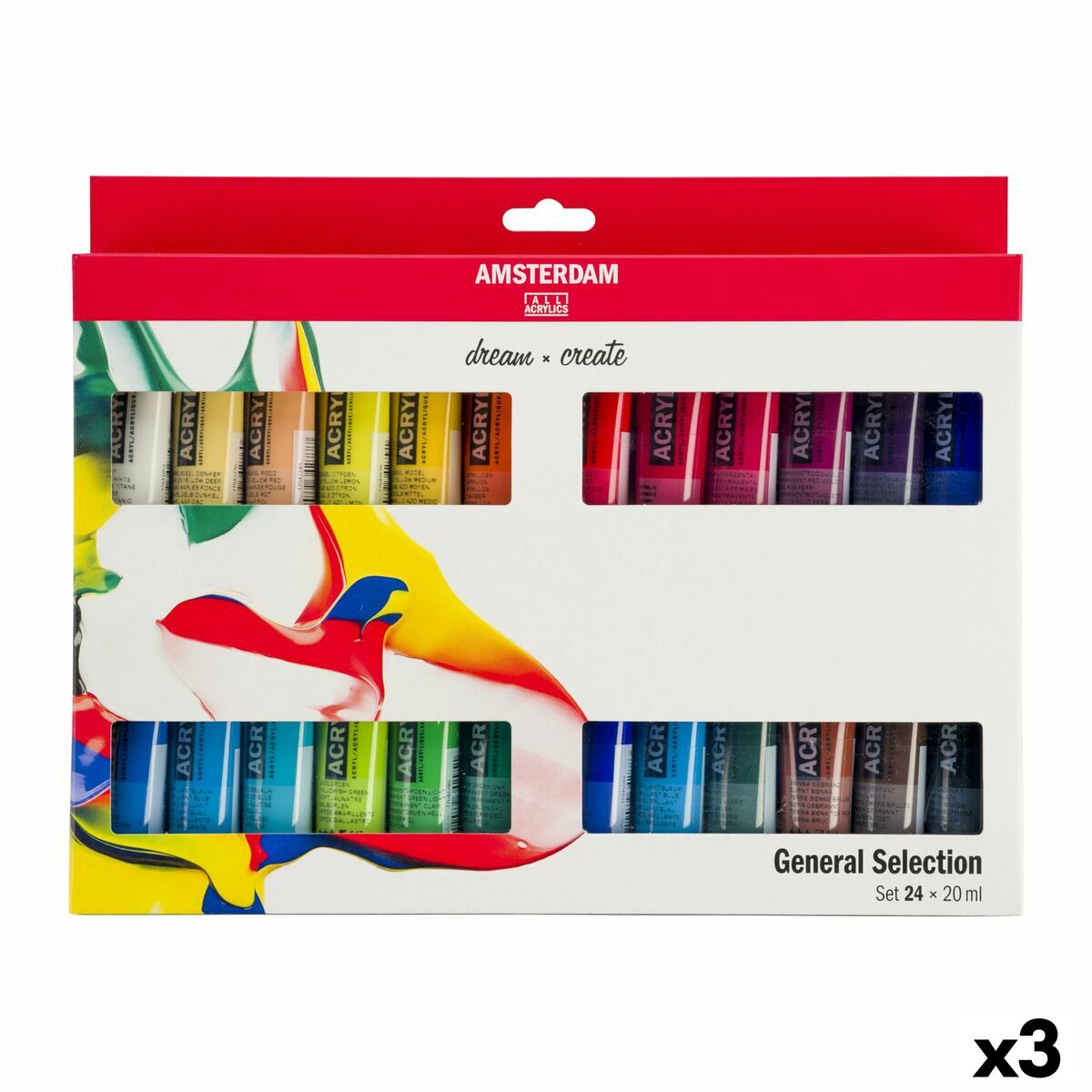 Set de pictură în acrilic Talens Multicolor 20 ml 24 Piese (3 Unități) - Birou și papetărie, Arte și Meserii