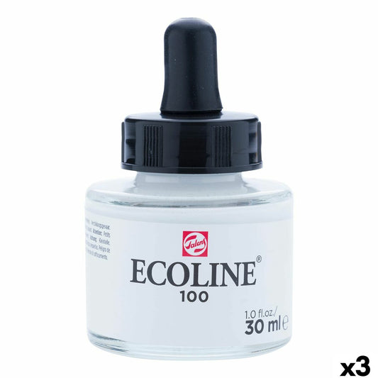 Acuarele Talens Ecoline Alb 30 ml (3 Unități) - Birou și papetărie, Arte și Meserii