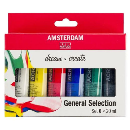 Set de pictură în acrilic Talens Amsterdam Dream General Selection Multicolor 20 ml 6 Piese (3 Unități) - Birou și papetărie, Arte și Meserii