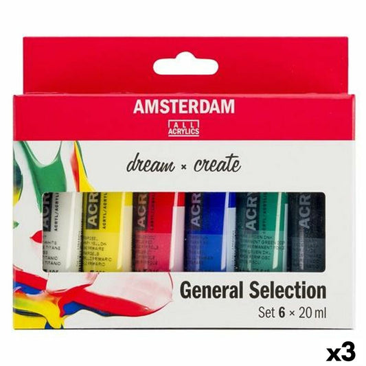 Set de pictură în acrilic Talens Amsterdam Dream General Selection Multicolor 20 ml 6 Piese (3 Unități) - Birou și papetărie, Arte și Meserii