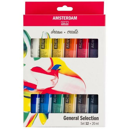 Set de pictură în acrilic Talens Amsterdam Multicolor 20 ml 12 Piese (3 Unități) - Birou și papetărie, Arte și Meserii