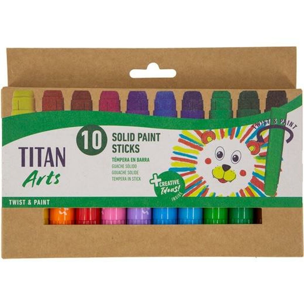 Vopsele tempera solide Titan Arts Multicolor 10 Piese - Birou și papetărie, Arte și Meserii